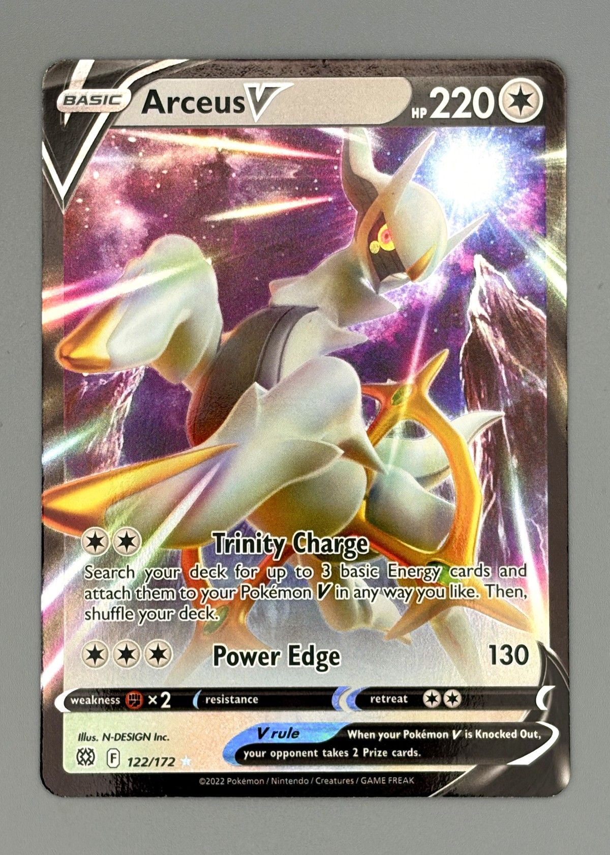 Arceus V 122/172 (Brilliant Stars) - Ultra Rare, front