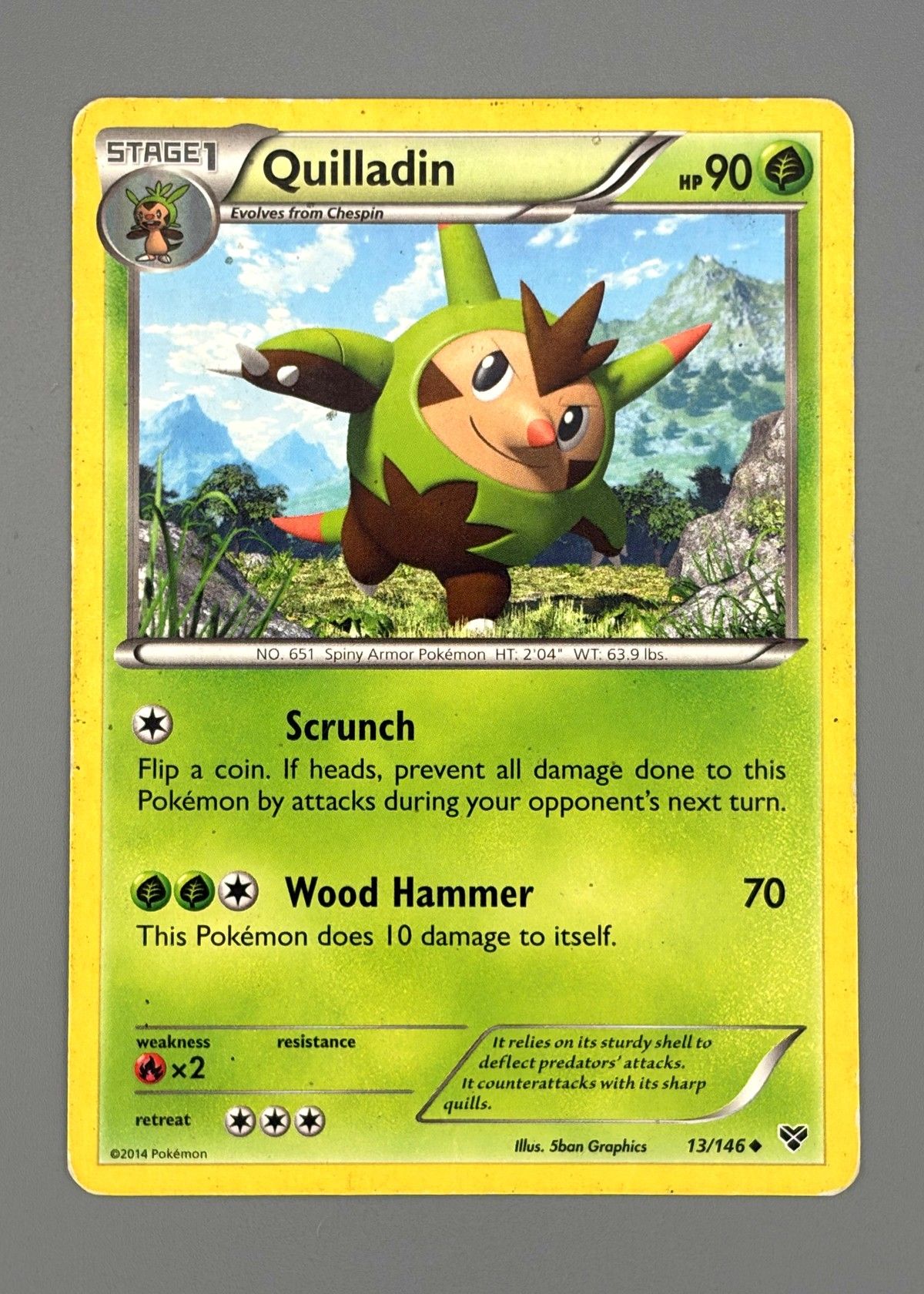 Quilladin 13/146 (Flashfire) - Uncommon, front