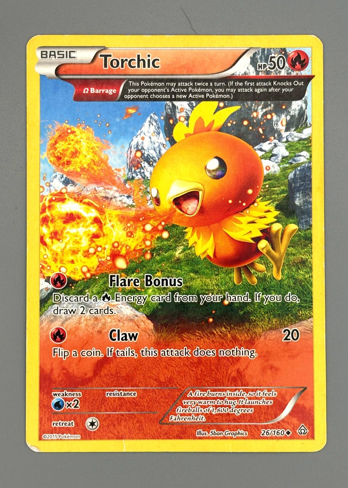 Torchic 26/160 (Sword & Shield) - Basic Holo Rare, front