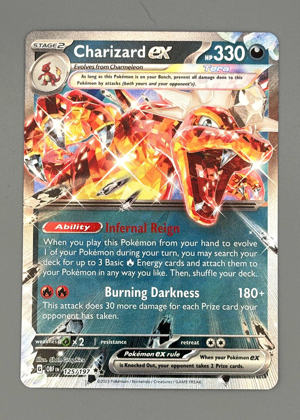 Charizard ex 125/197 (Scarlet & Violet Obverse Foil) - Ultra Rare, front