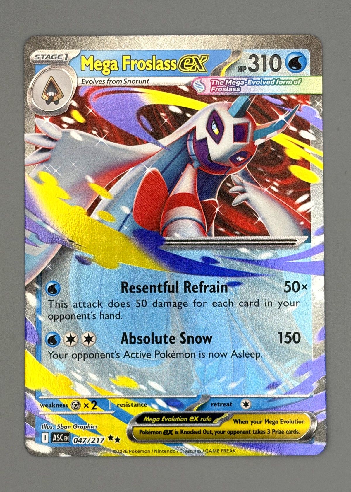 Mega Froslass EX 047/217 (Scarlet & Violet) - Ultra Rare EX, front
