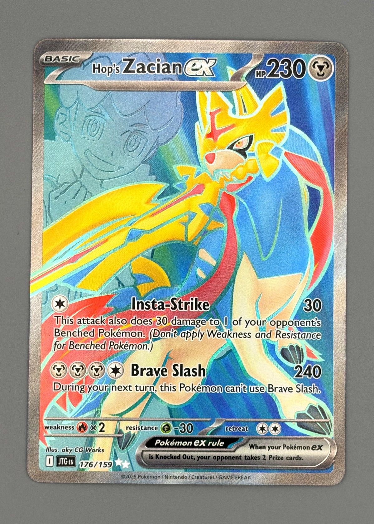 Hop's Zacian ex 176/159 (Shrouded Fable) - Ultra Rare Full Art, front