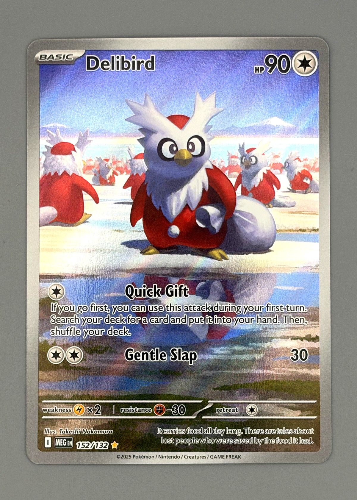 Delibird 152/132 (Scarlet & Violet) - Basic Holo Rare, front