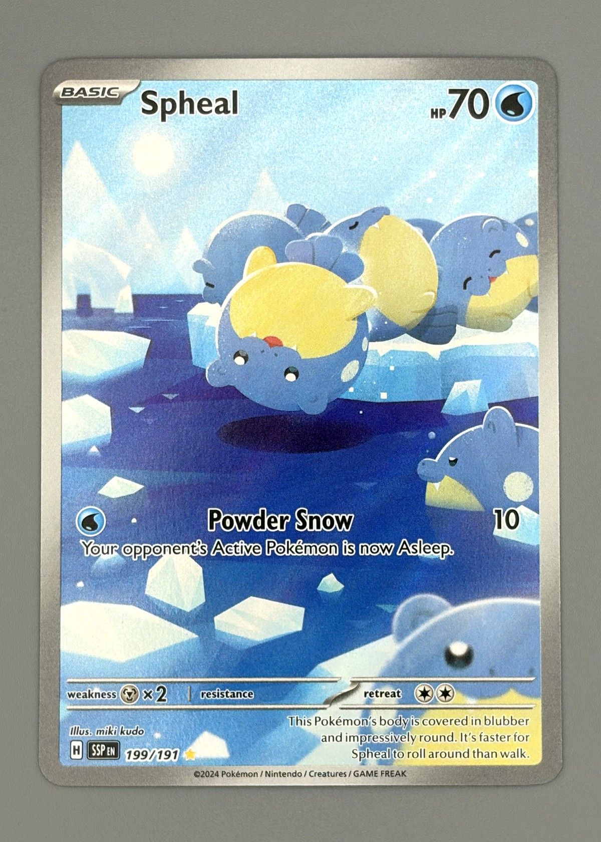 Spheal 199/191 (Scarlet & Violet) - Illustration Rare, front