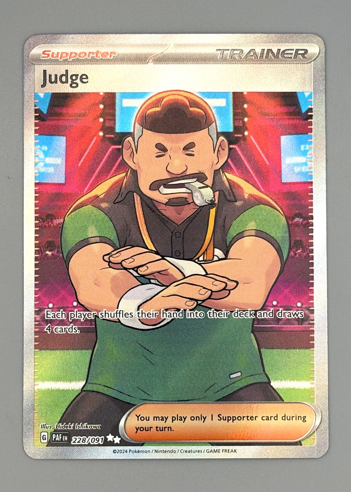 Judge 228/091 (Scarlet & Violet) - Supporter, front