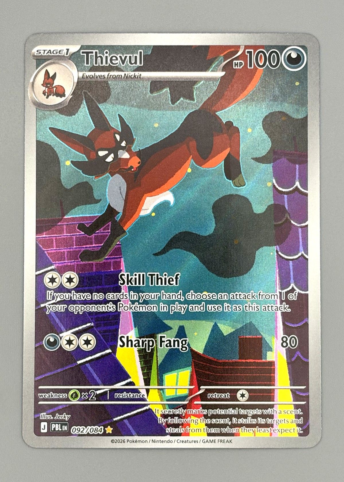 Thievul 092/084 (Pokémon TCG) - Holo Rare, front