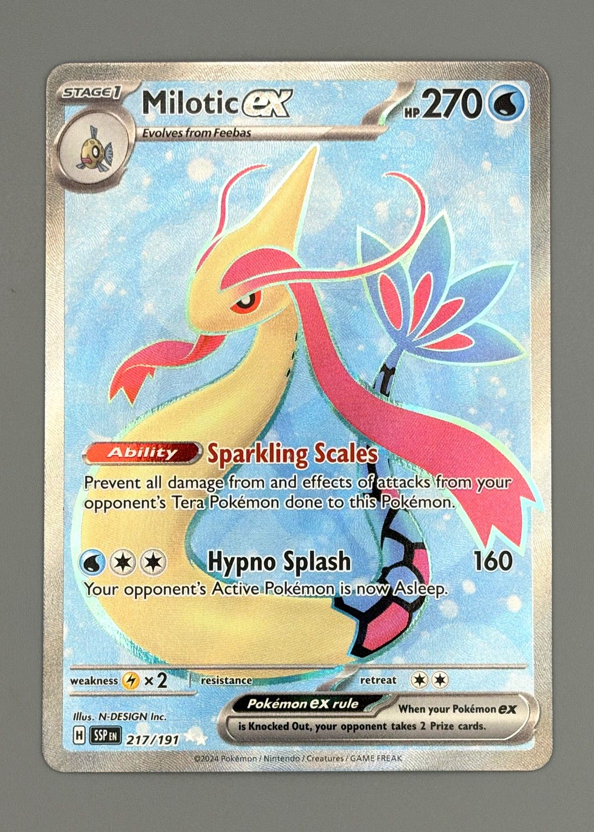 Milotic ex 217/191 (Scarlet & Violet) - Ultra Rare, front