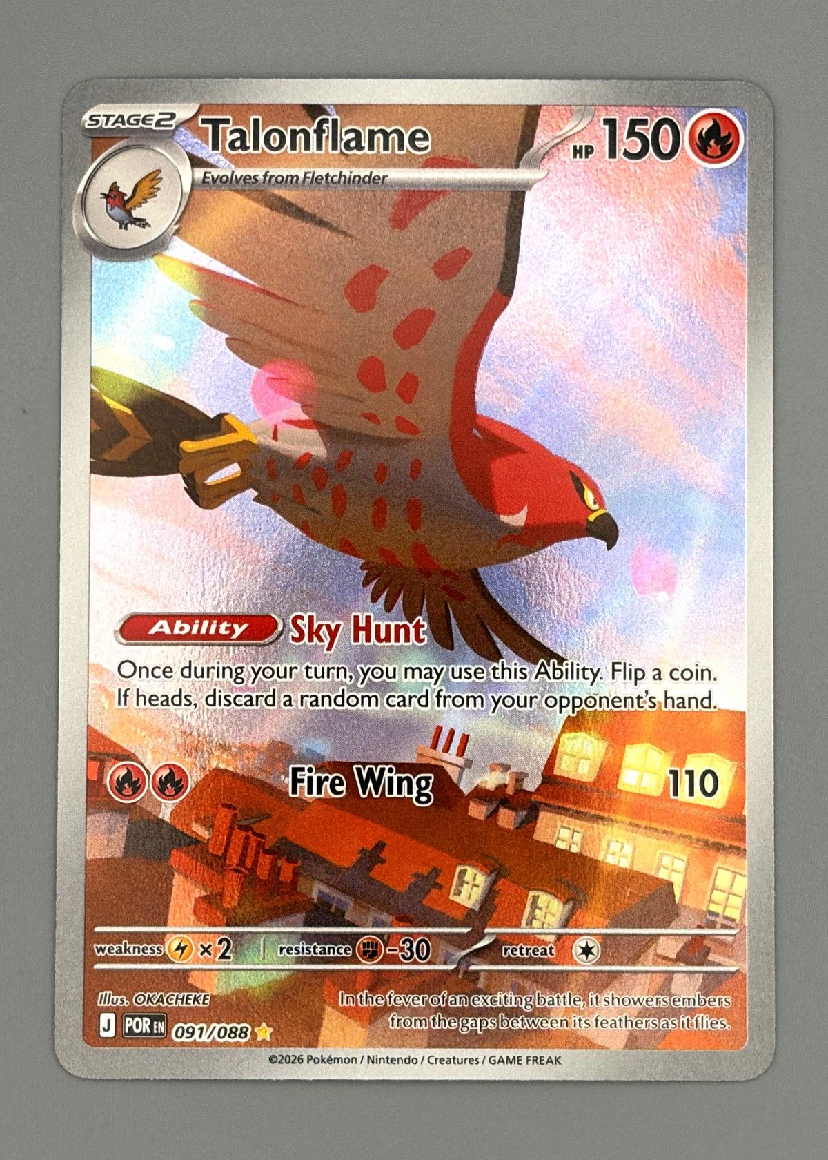 Talonflame 091/088 (Scarlet & Violet) - Illustration Rare, front