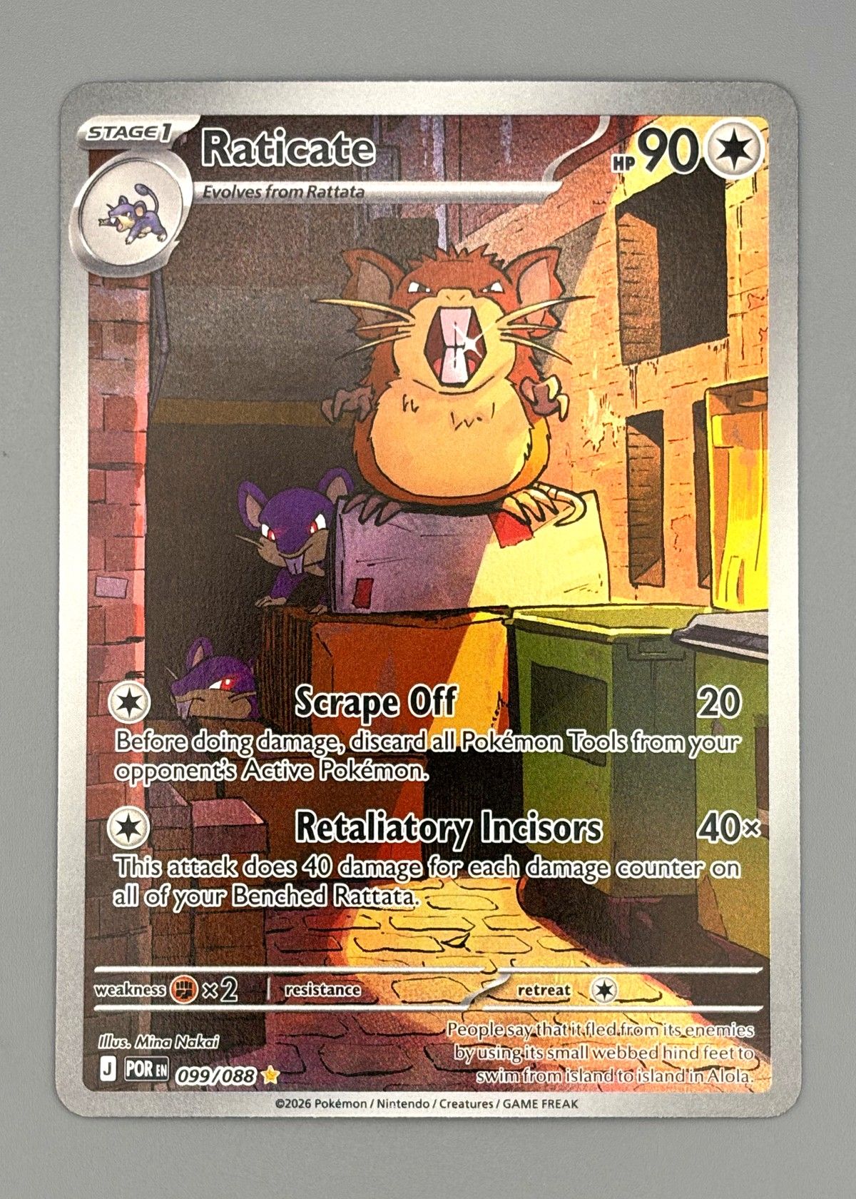 Raticate 099/088 (Pokémon TCG) - Holo Rare, front
