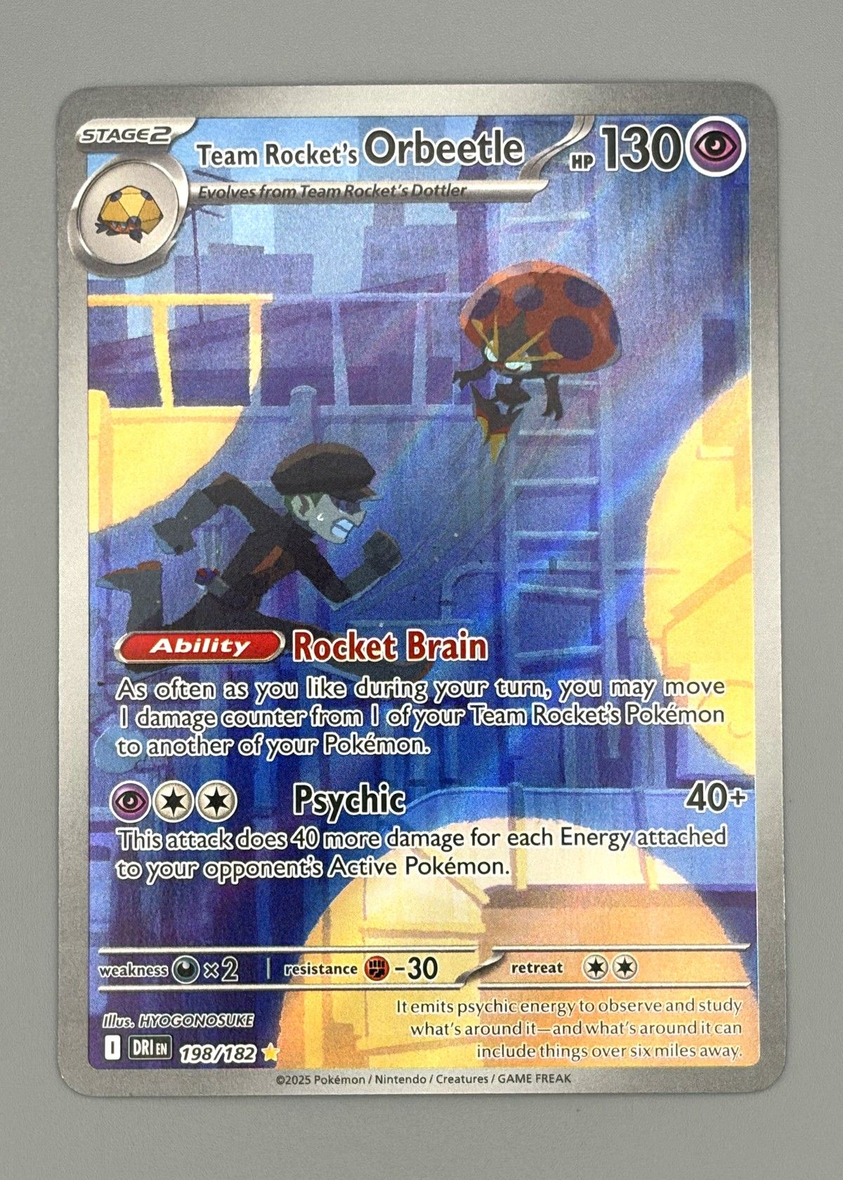 Team Rocket's Orbeetle 198/182 (Scarlet & Violet) - Ultra Rare Full Art, front