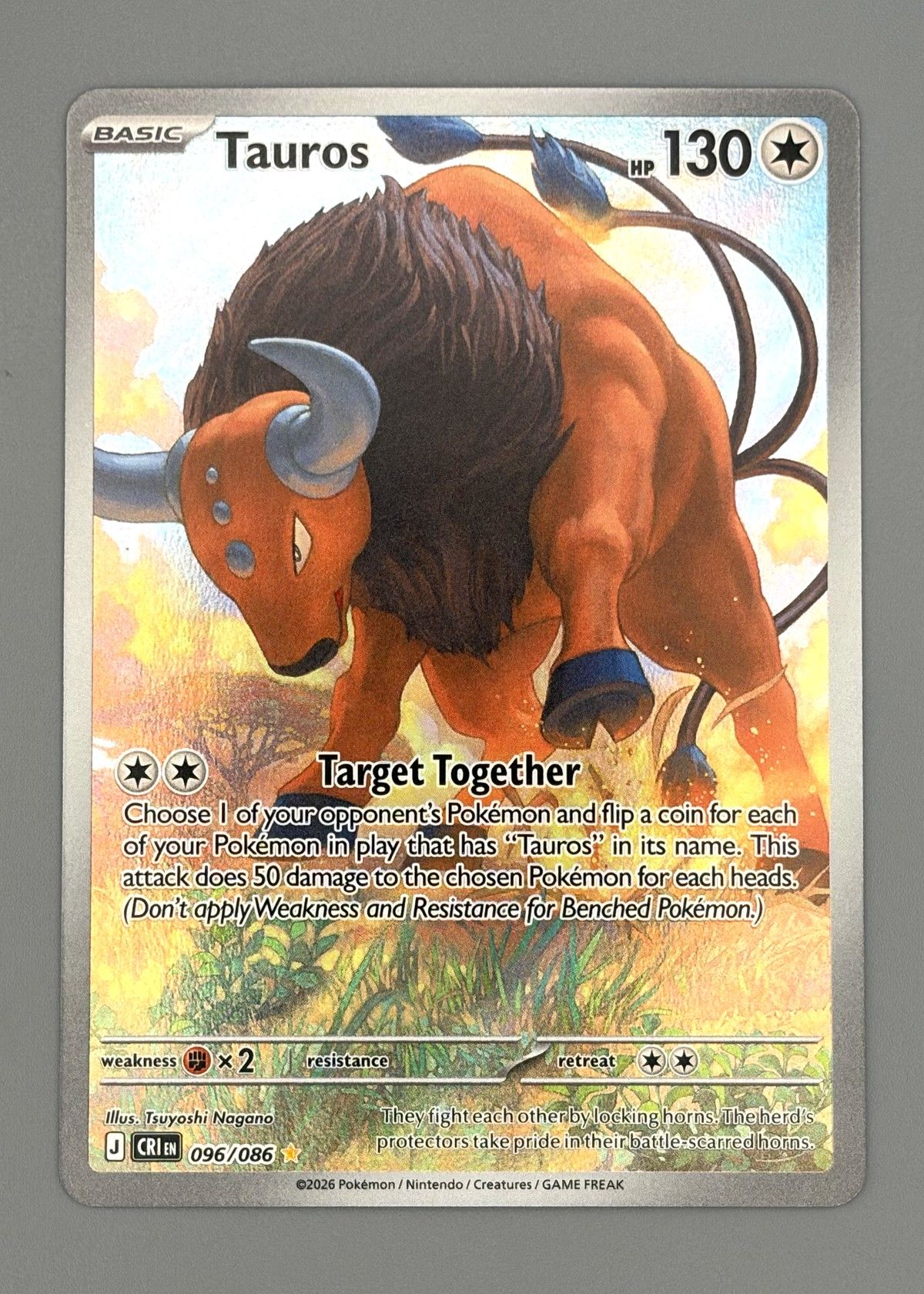 Tauros 096/086 (Scarlet & Violet) - Basic Pokémon Holo Rare, front