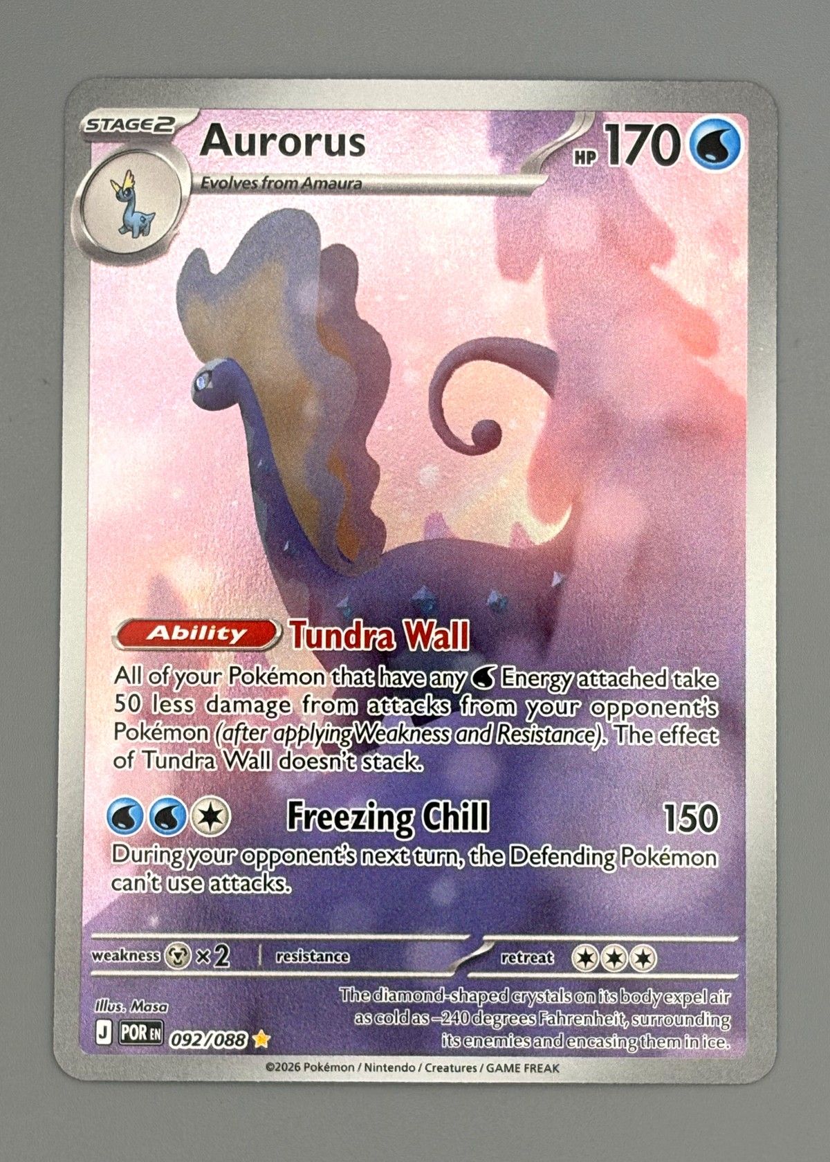 Aurorus 092/088 (Scarlet & Violet) - Illustration Rare, front