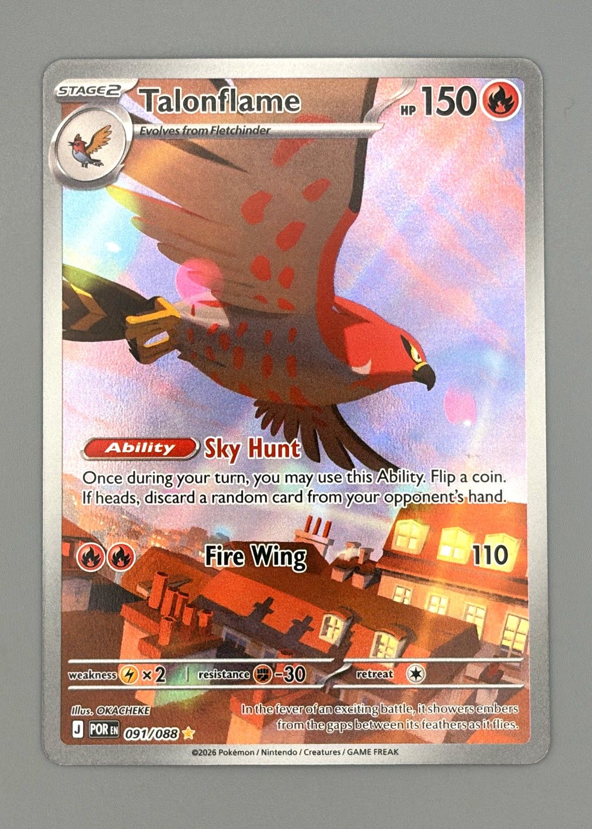 Talonflame 091/088 (Scarlet & Violet) - Illustration Rare, front