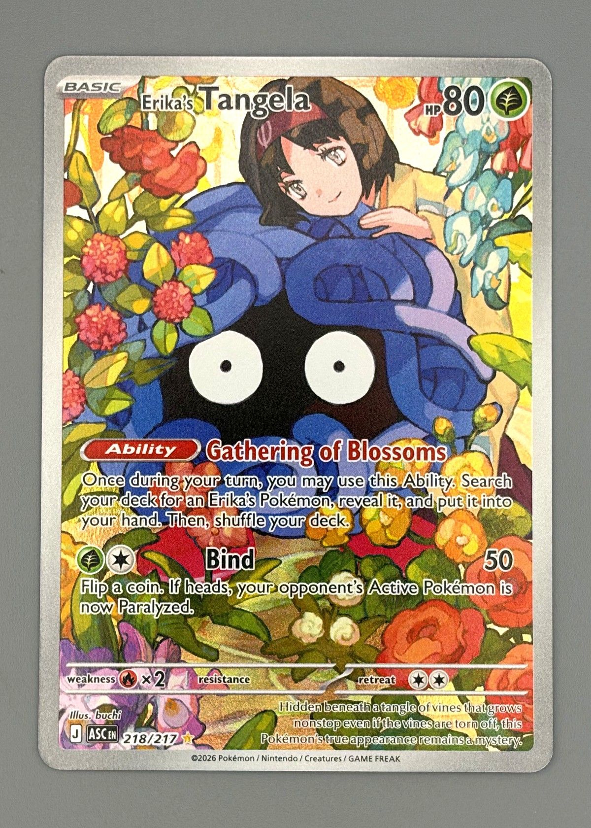 Erika's Tangela 218/217 (Scarlet & Violet) - Illustration Rare, front