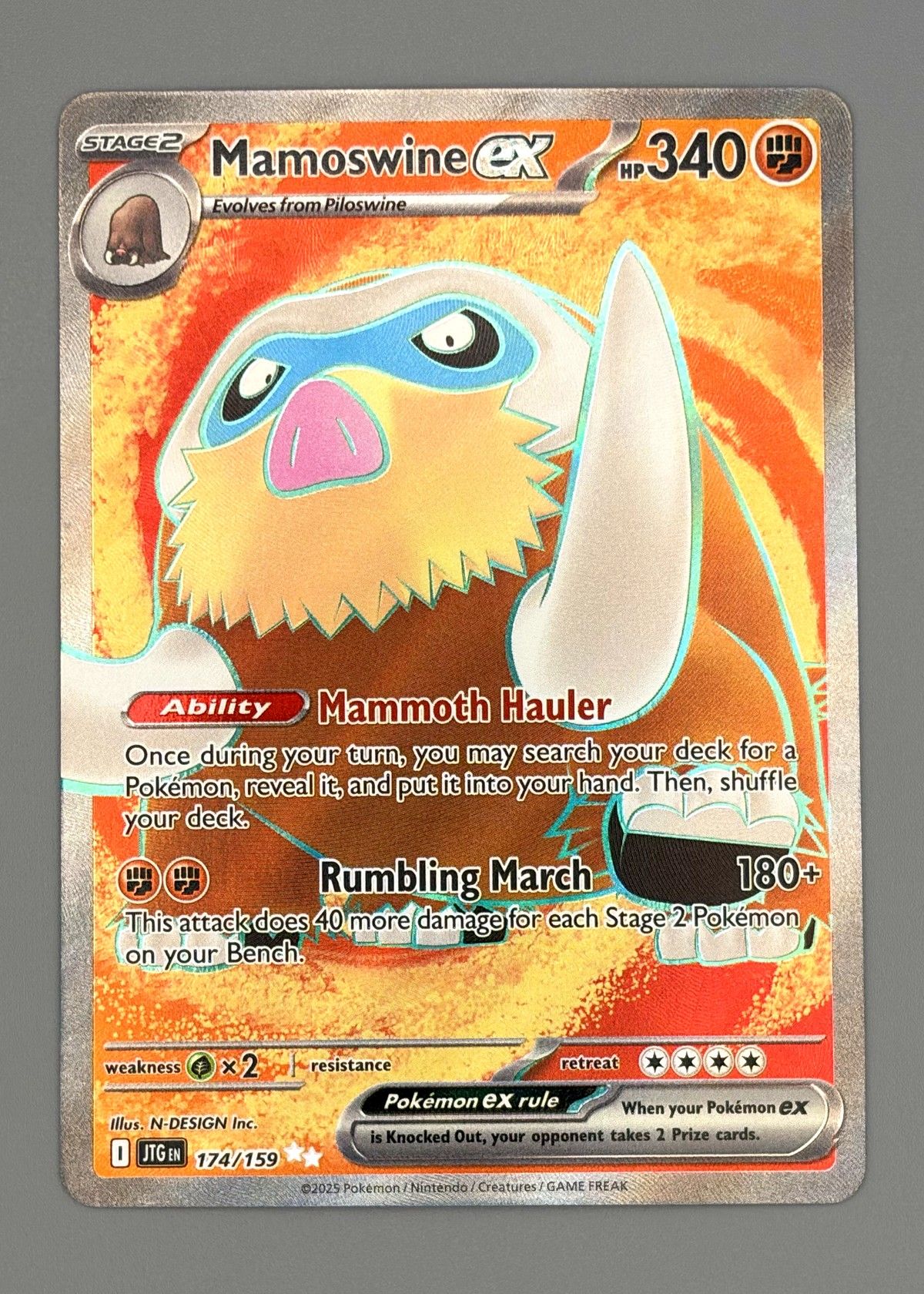 Mamoswine ex 174/159 (Scarlet & Violet) - Ultra Rare, front