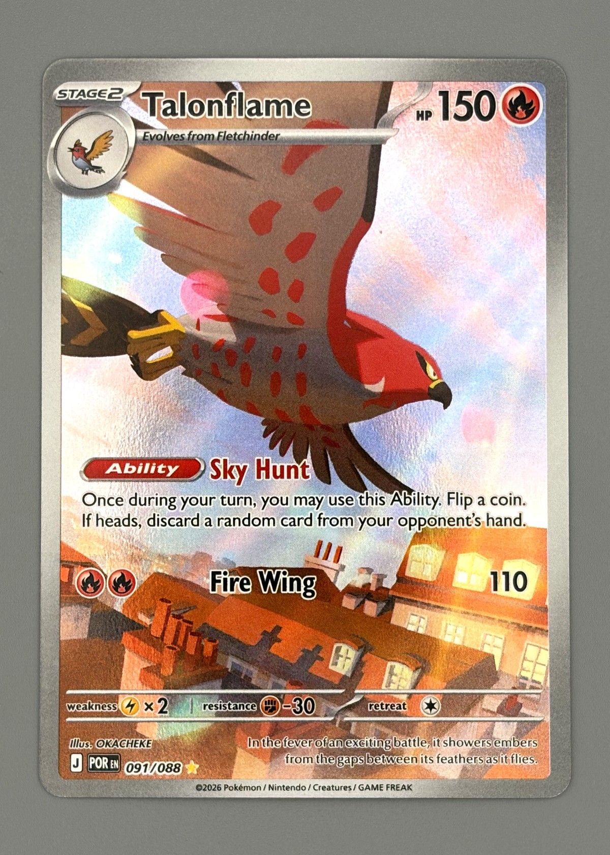 Talonflame 091/088 (Pokémon TCG) - Illustration Rare, front