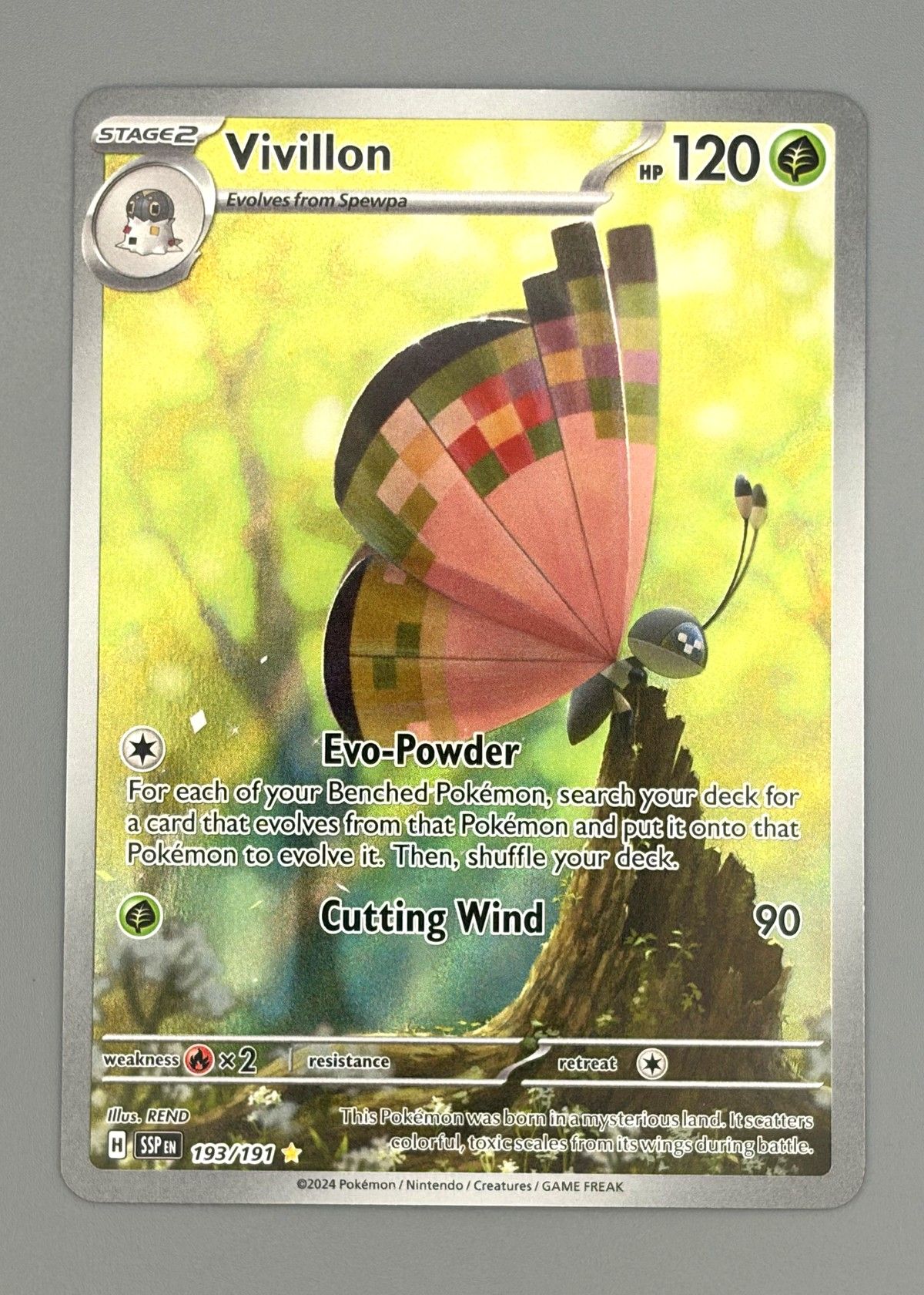Vivillon 193/191 (Scarlet & Violet) - Illustration Rare, front