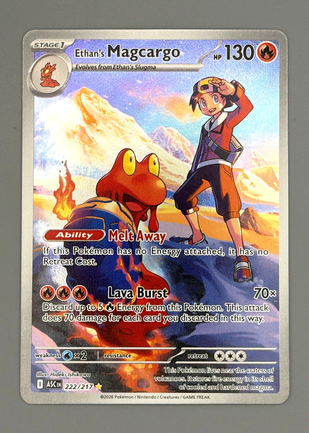 Ethan's Magcargo 222/217 (Scarlet & Violet) - Illustration Rare, front