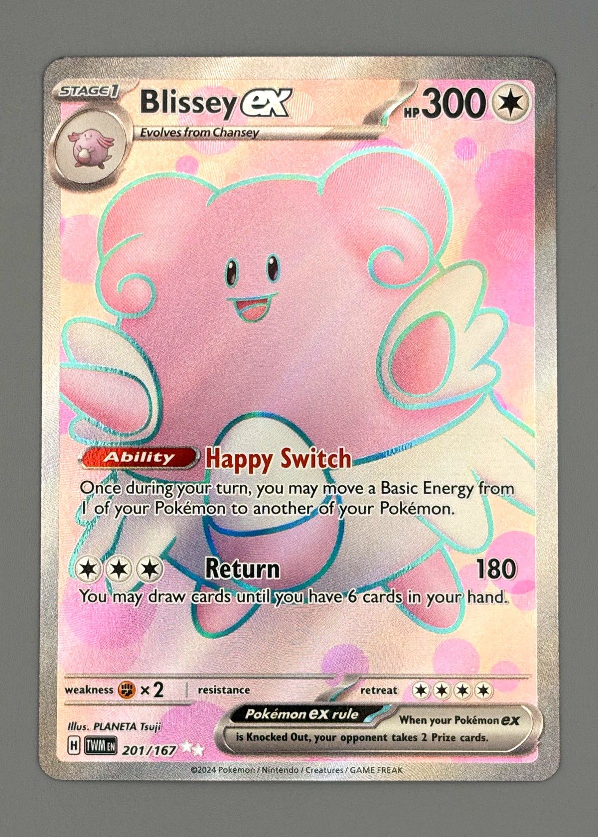 Blissey ex 201/167 (Scarlet & Violet) - Ultra Rare, front