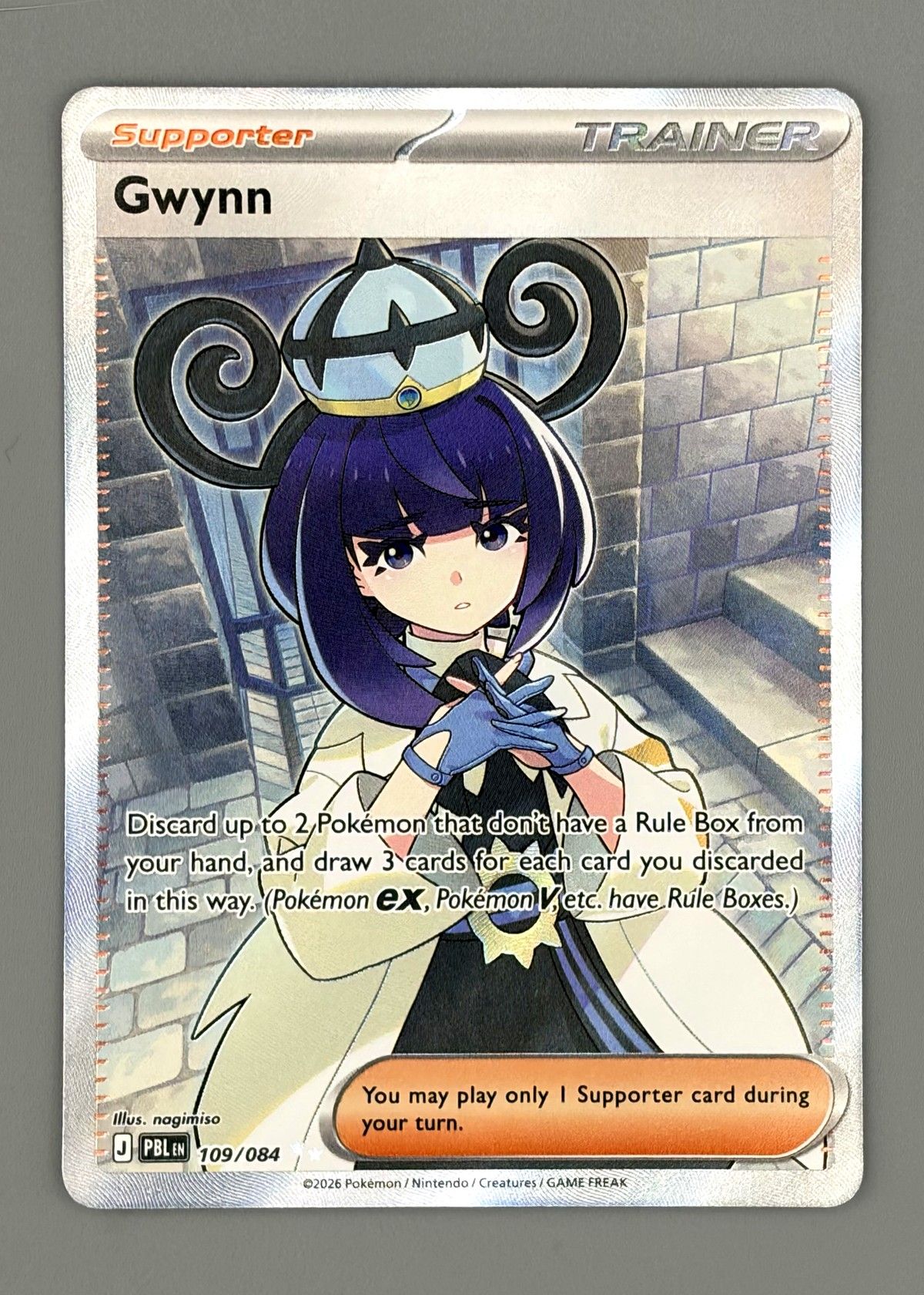 Gwynn 109/084 (Pokémon TCG) - Supporter, front