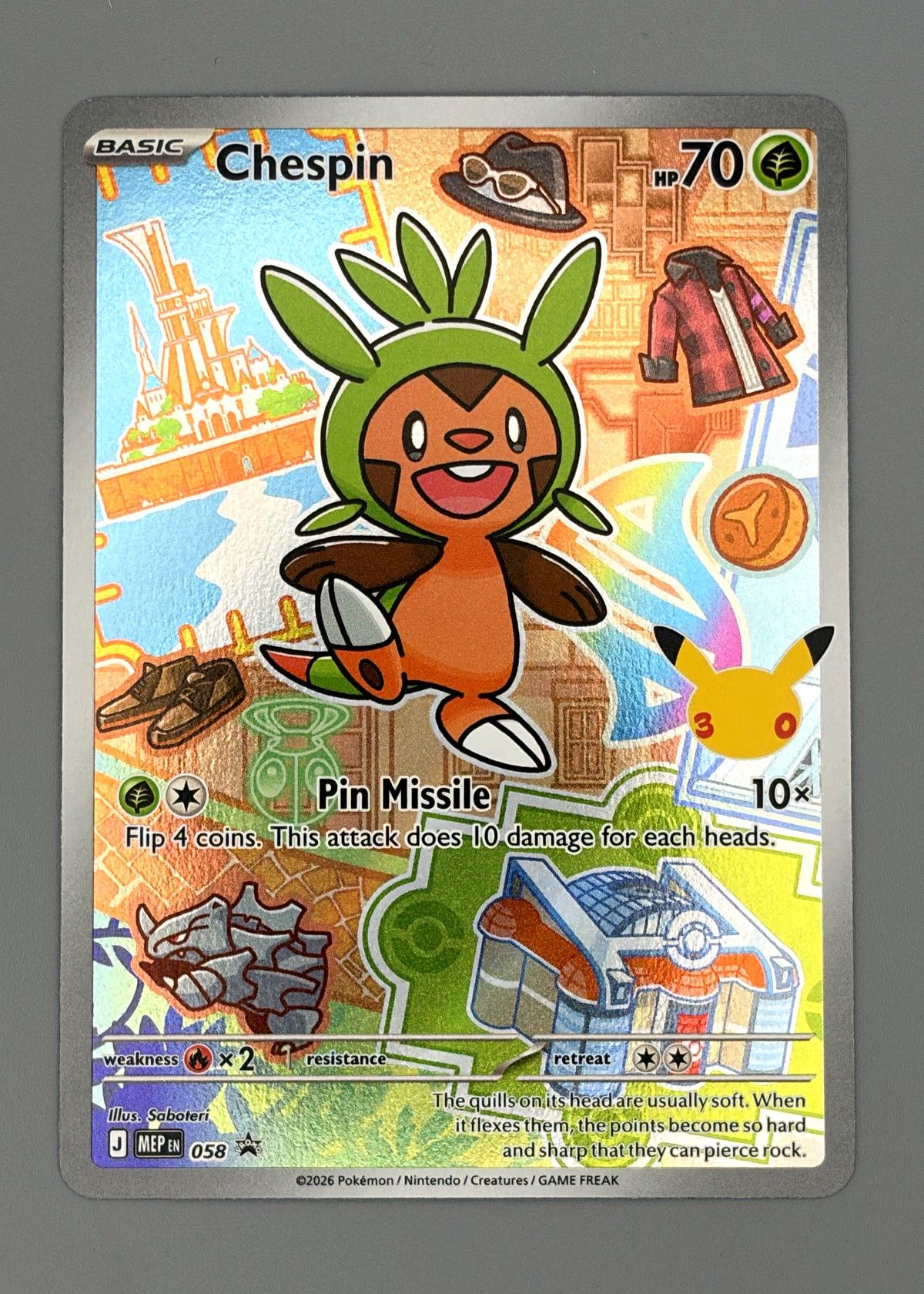 Chespin 058 (Pokémon TCG) - Basic Pokémon, front