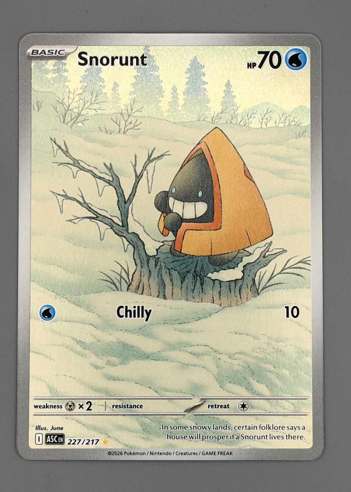 Snorunt 227/217 (Scarlet & Violet) - Basic Water, front