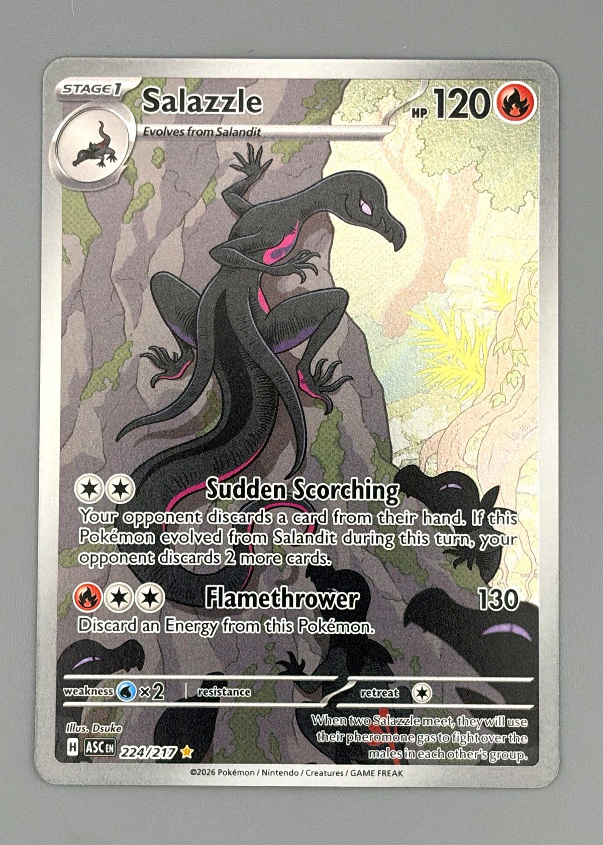 Salazzle 224/217 (Scarlet & Violet) - Secret Rare Full Art, front