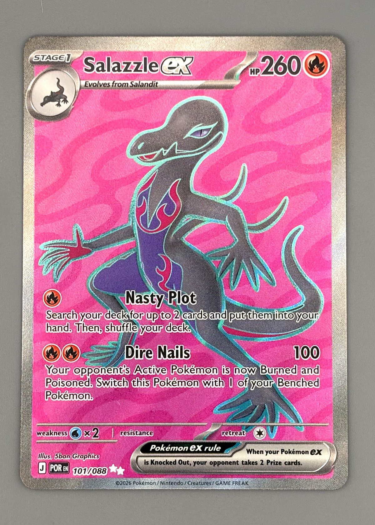 Salazzle ex 101/088 (Scarlet & Violet) - Ultra Rare, front