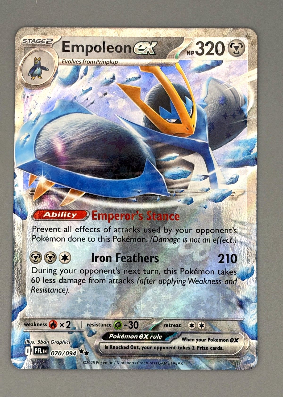 Empoleon ex 070/094 (Scarlet & Violet) - Ultra Rare, front