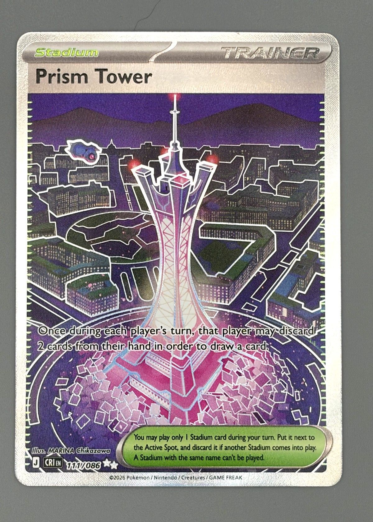 Prism Tower 111/086 (Scarlet & Violet) - Stadium, front
