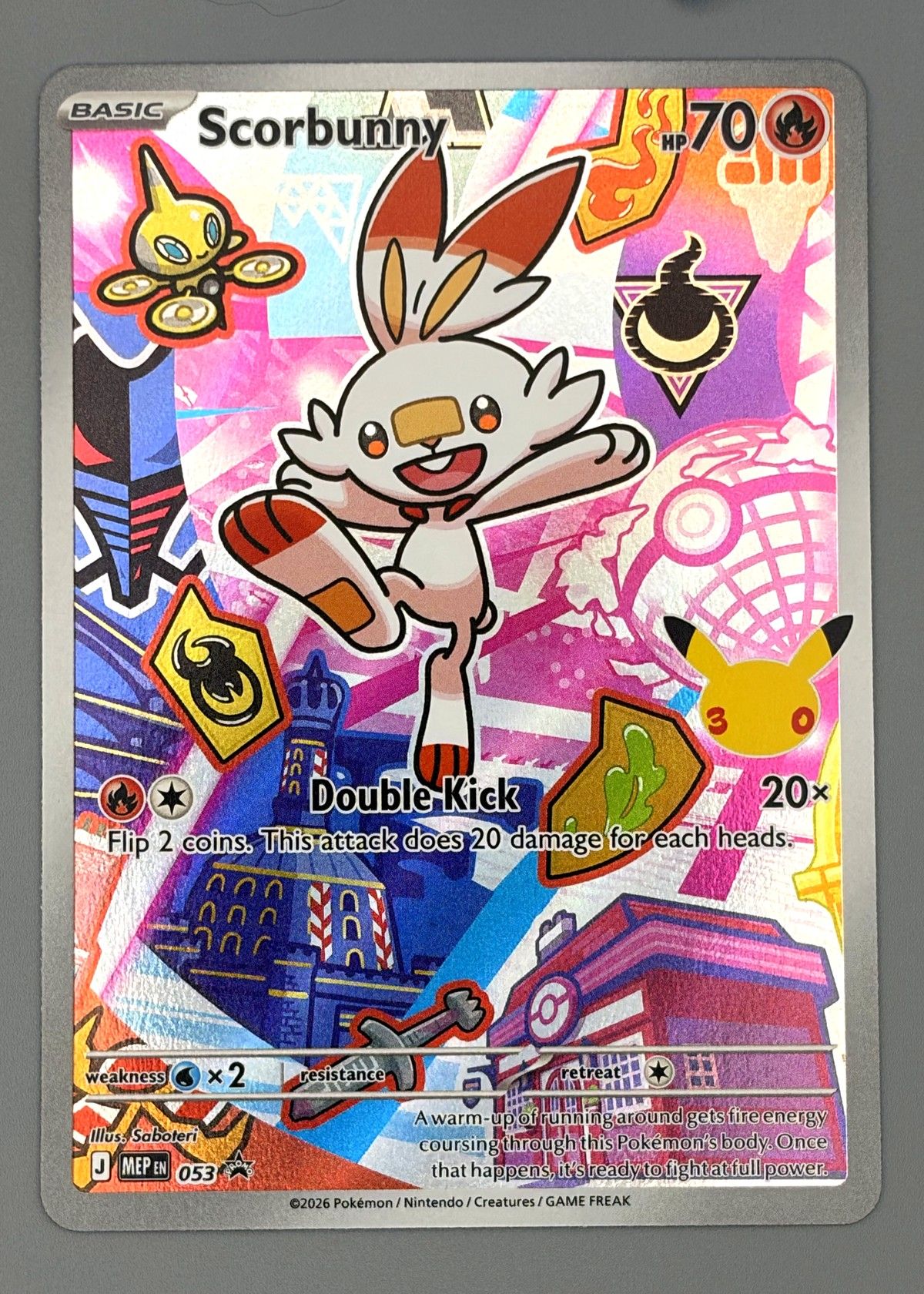 Scorbunny 053 (Scarlet & Violet) - Basic Fire Holo Rare, front