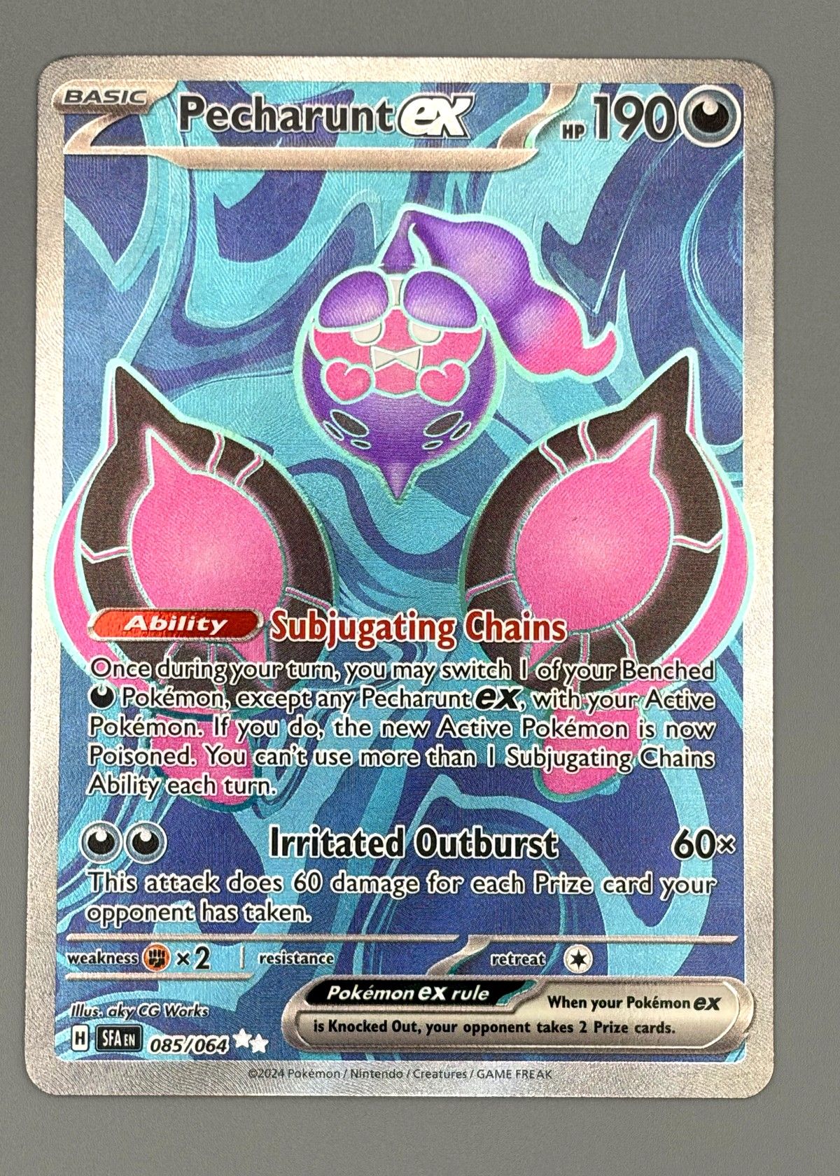 Pecharunt ex 085/064 (Scarlet & Violet) - Ultra Rare, front