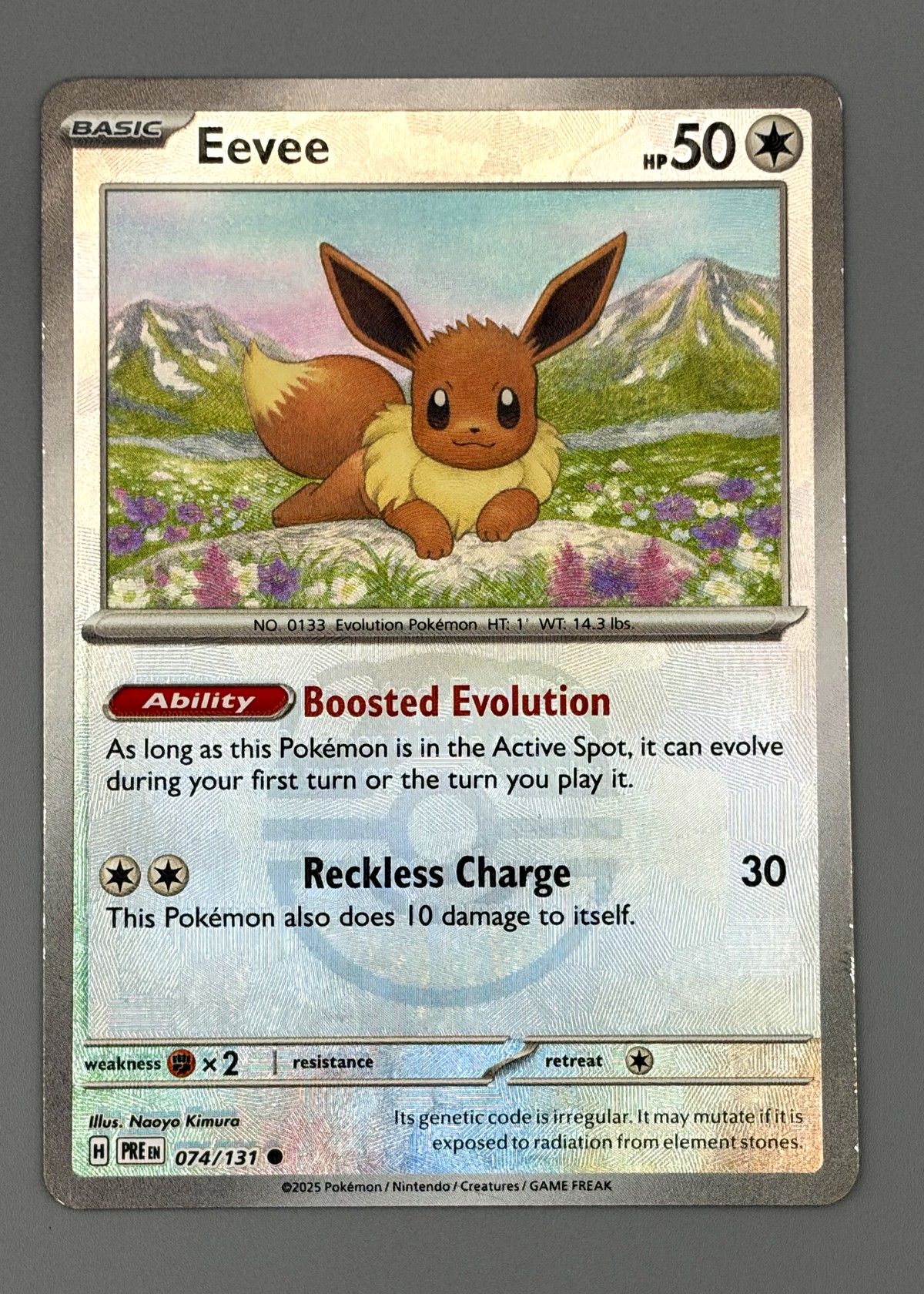 Eevee 074/131 (Prismatic) Master Ball Pattern, front