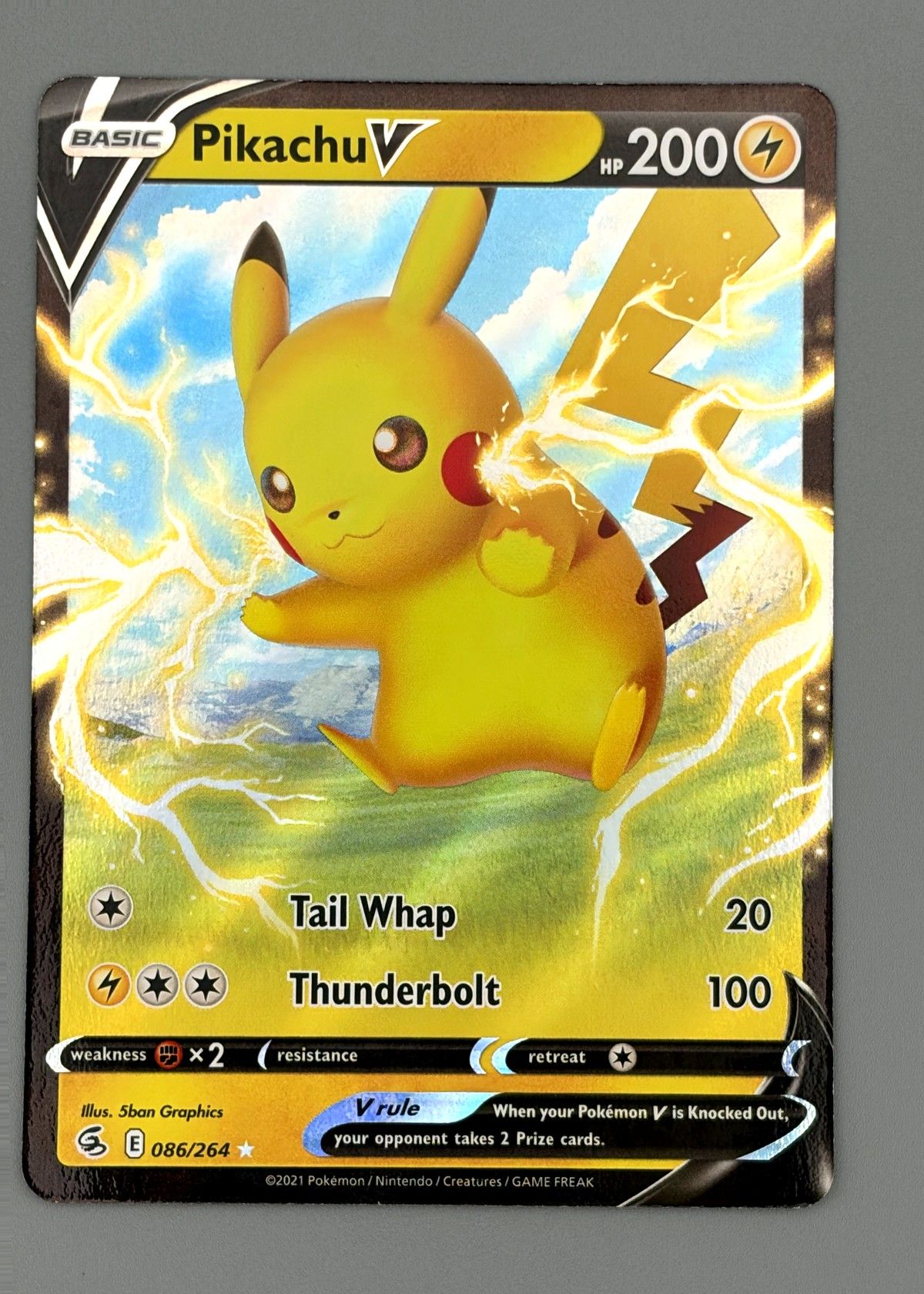 Pikachu V 086/264 (Sword & Shield) - Ultra Rare, front