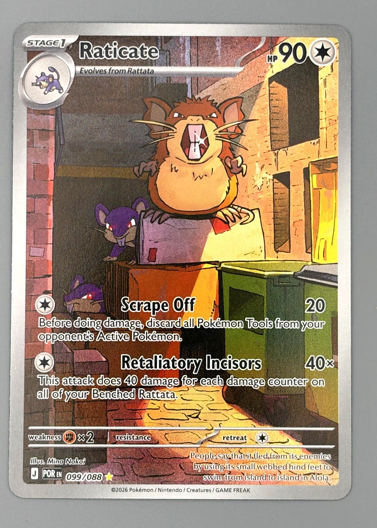 Raticate 099/088 (Pokémon TCG) - Holo Rare, front