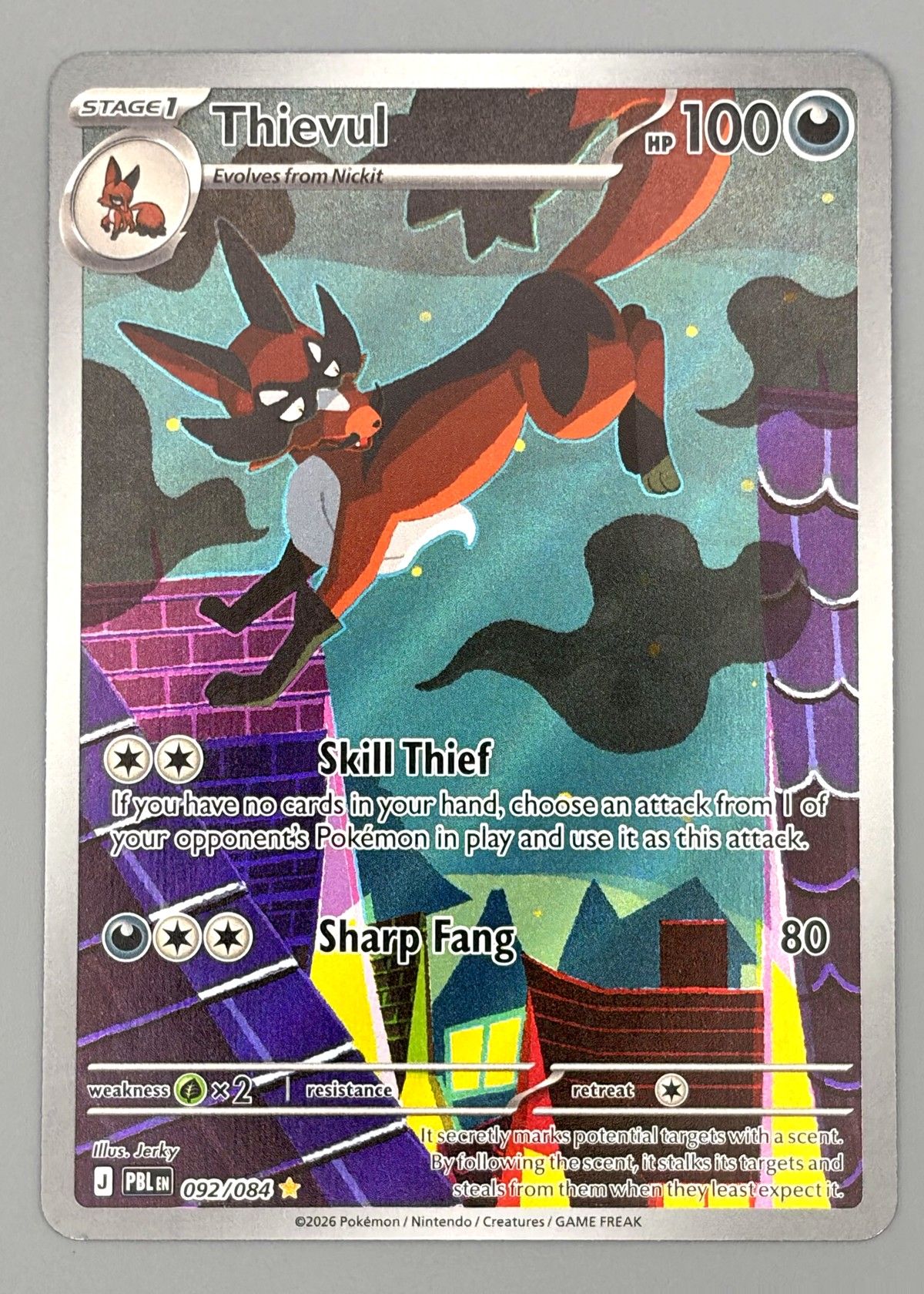 Thievul 092/084 (Pokémon TCG) - Holo Rare, front