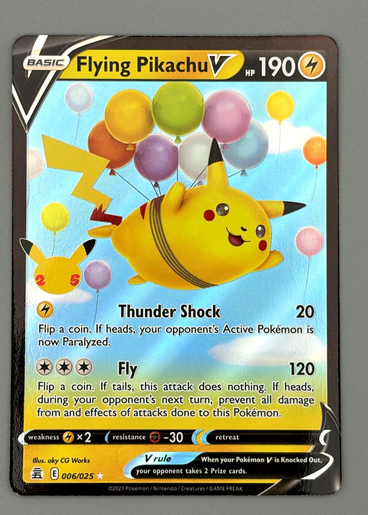 Flying Pikachu V 006/025 (Pokémon TCG) - Ultra Rare, front