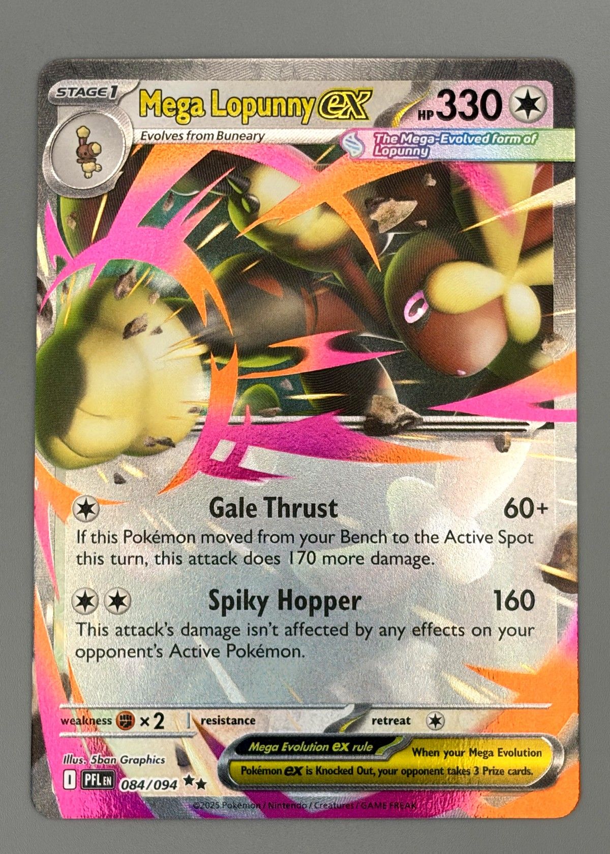 Mega Lopunny EX 084/094 (Sword & Shield) - Ultra Rare, front