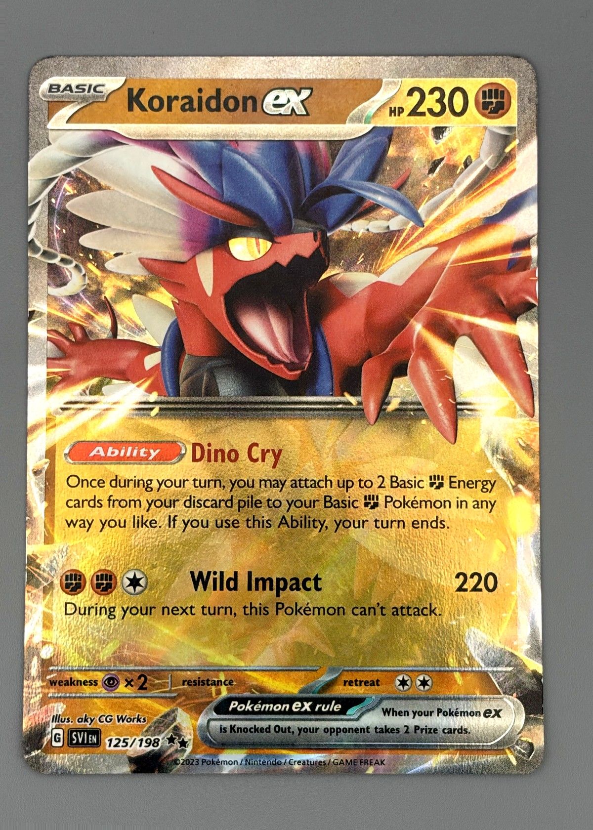 Koraidon ex 125/198 (Scarlet & Violet) - Ultra Rare, front
