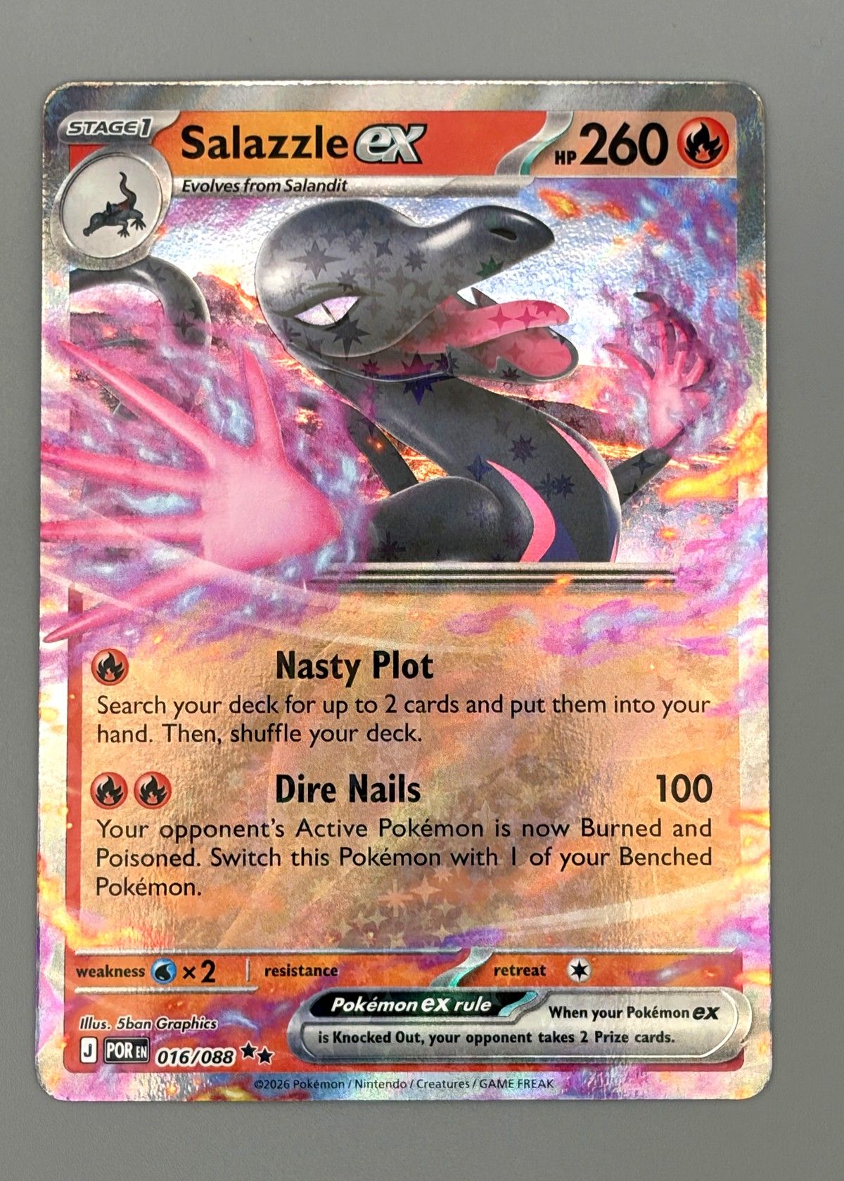 Salazzle ex 016/088 (Scarlet & Violet) - Ultra Rare, front