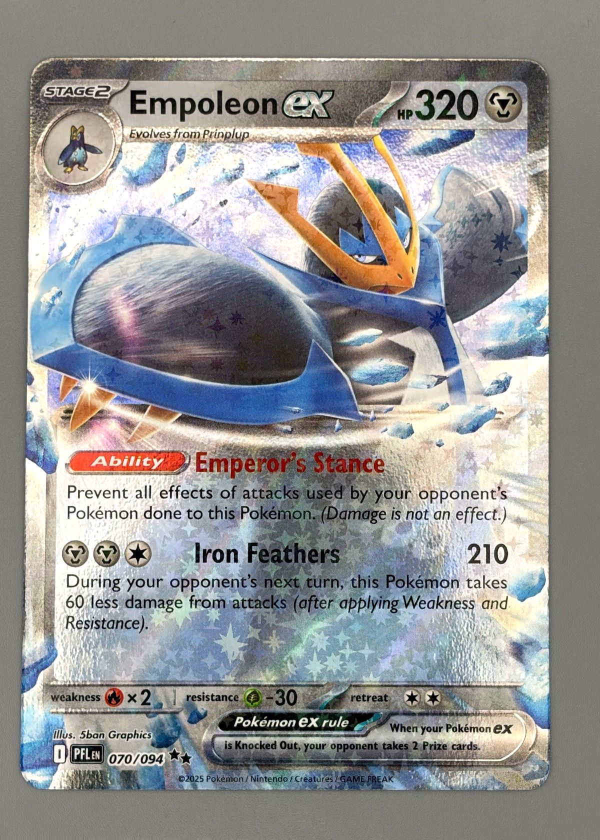 Empoleon ex 070/094 (Scarlet & Violet) - Ultra Rare, front