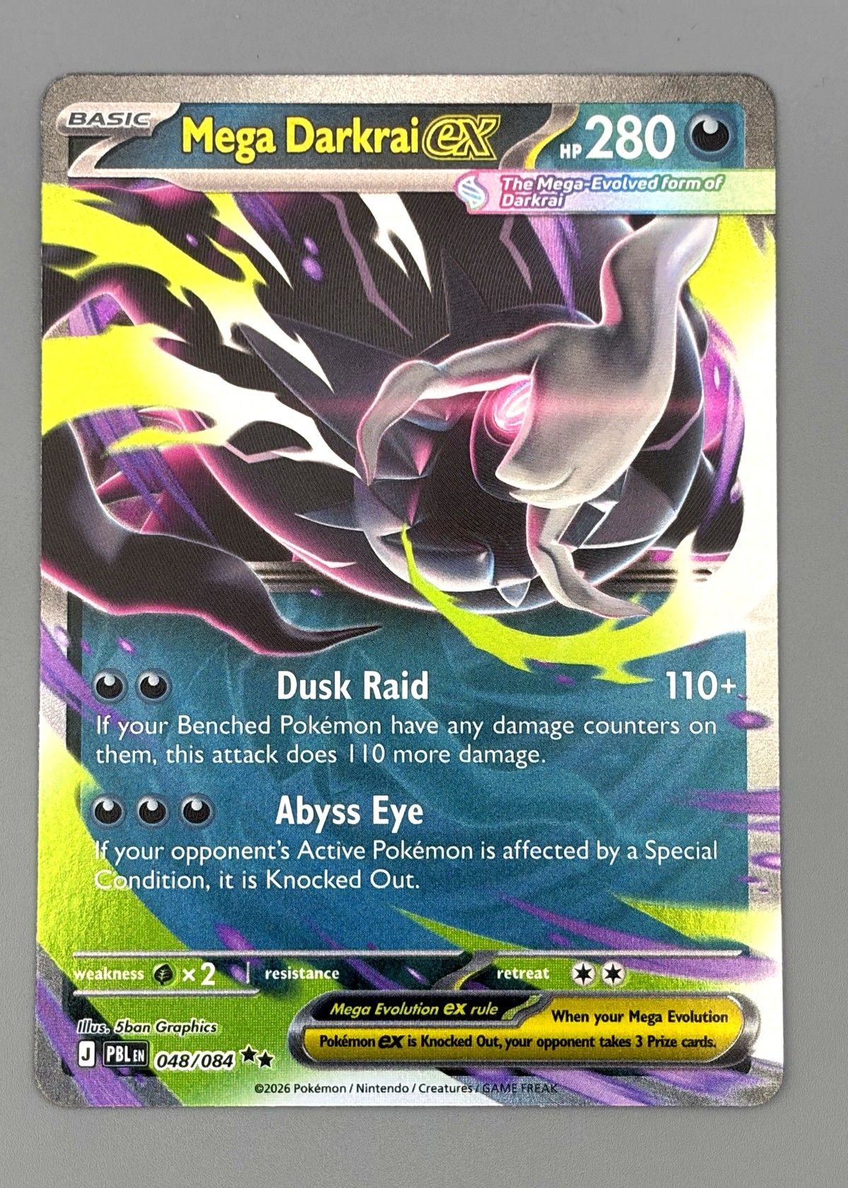 Mega Darkrai ex 048/084 (Scarlet & Violet) - Ultra Rare, front