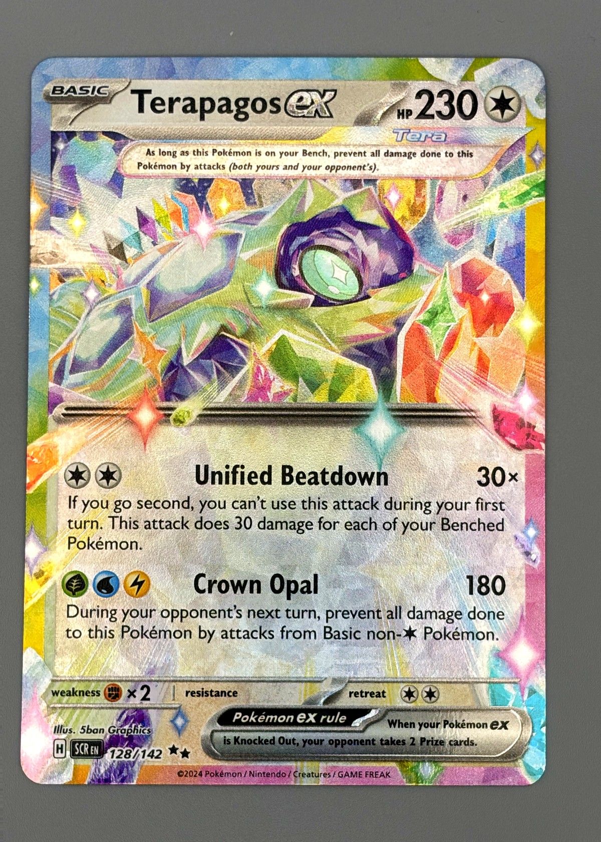 Terapagos ex 128/142 (Scarlet & Violet) - Ultra Rare Full Art, front