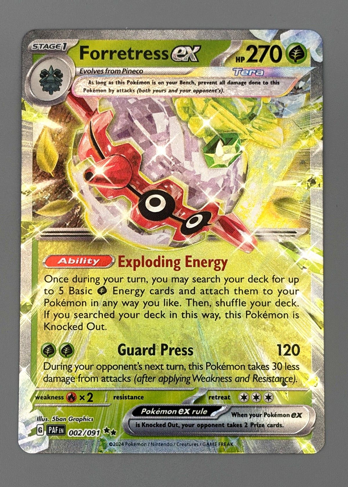 Forretress ex 005/091 (Scarlet & Violet) - Ultra Rare, front
