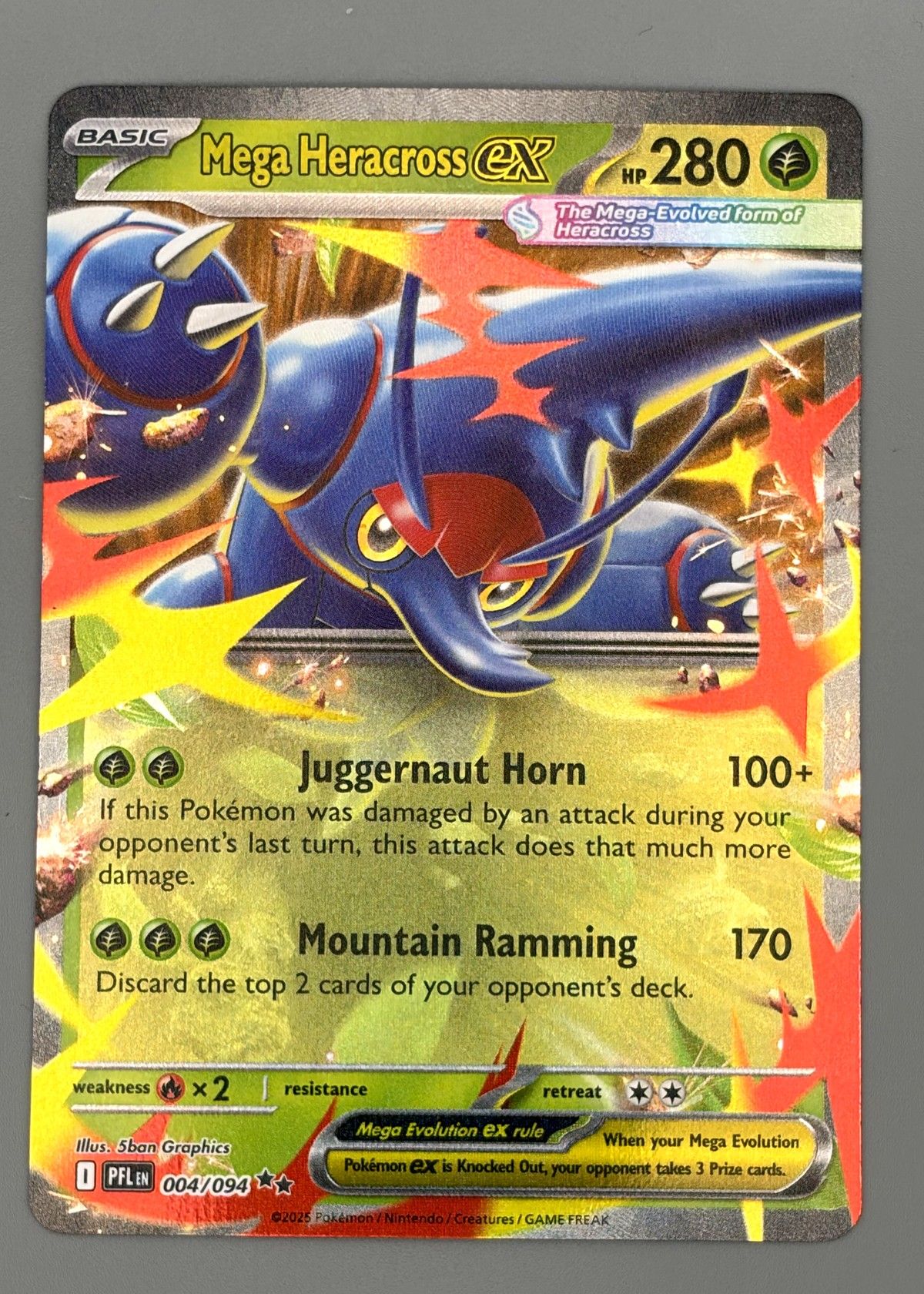 Mega Heracross ex 004/094 (Paldea Evolved) - Ultra Rare, front
