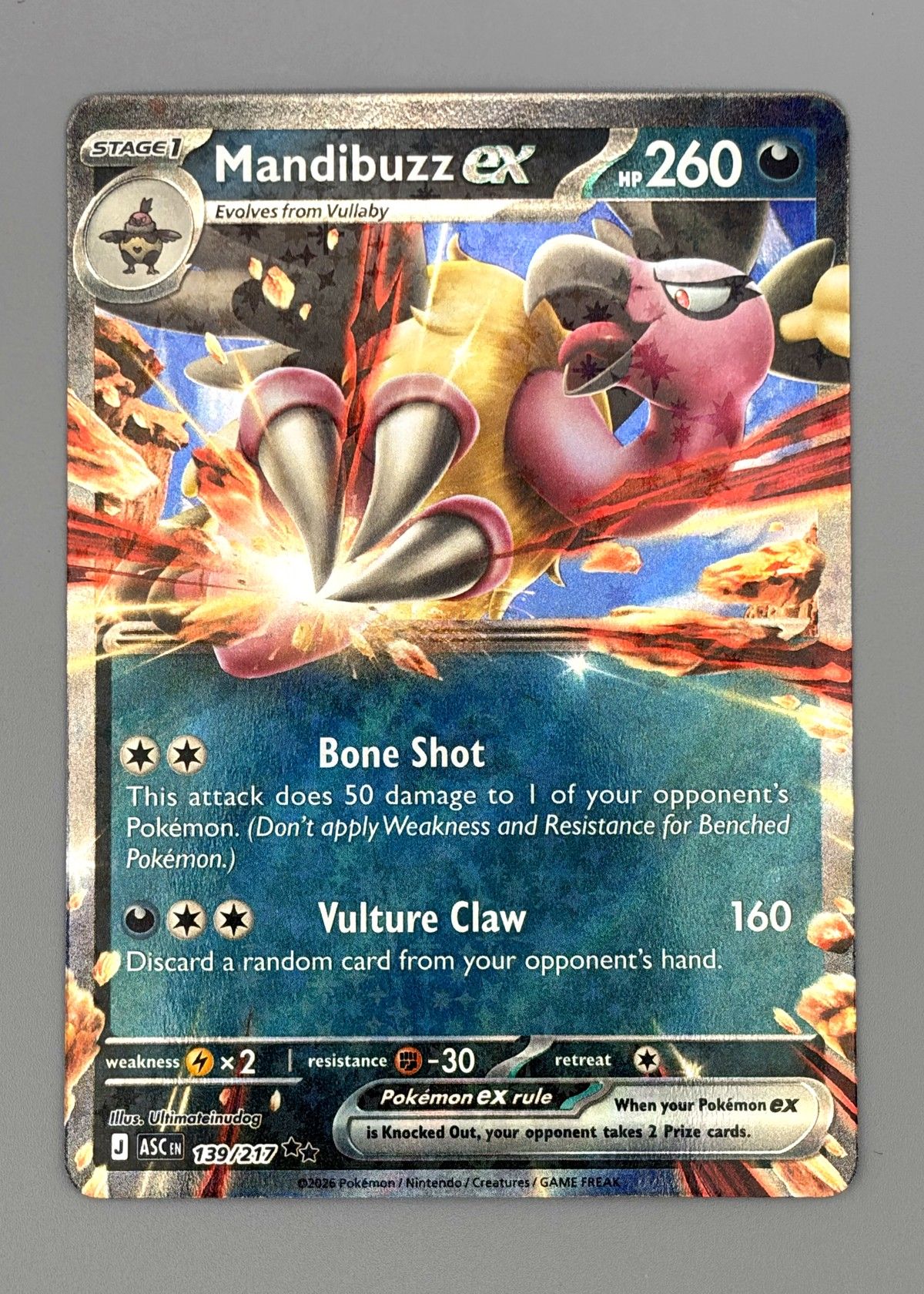 Mandibuzz ex 139/217 (Scarlet & Violet) - Ultra Rare, front