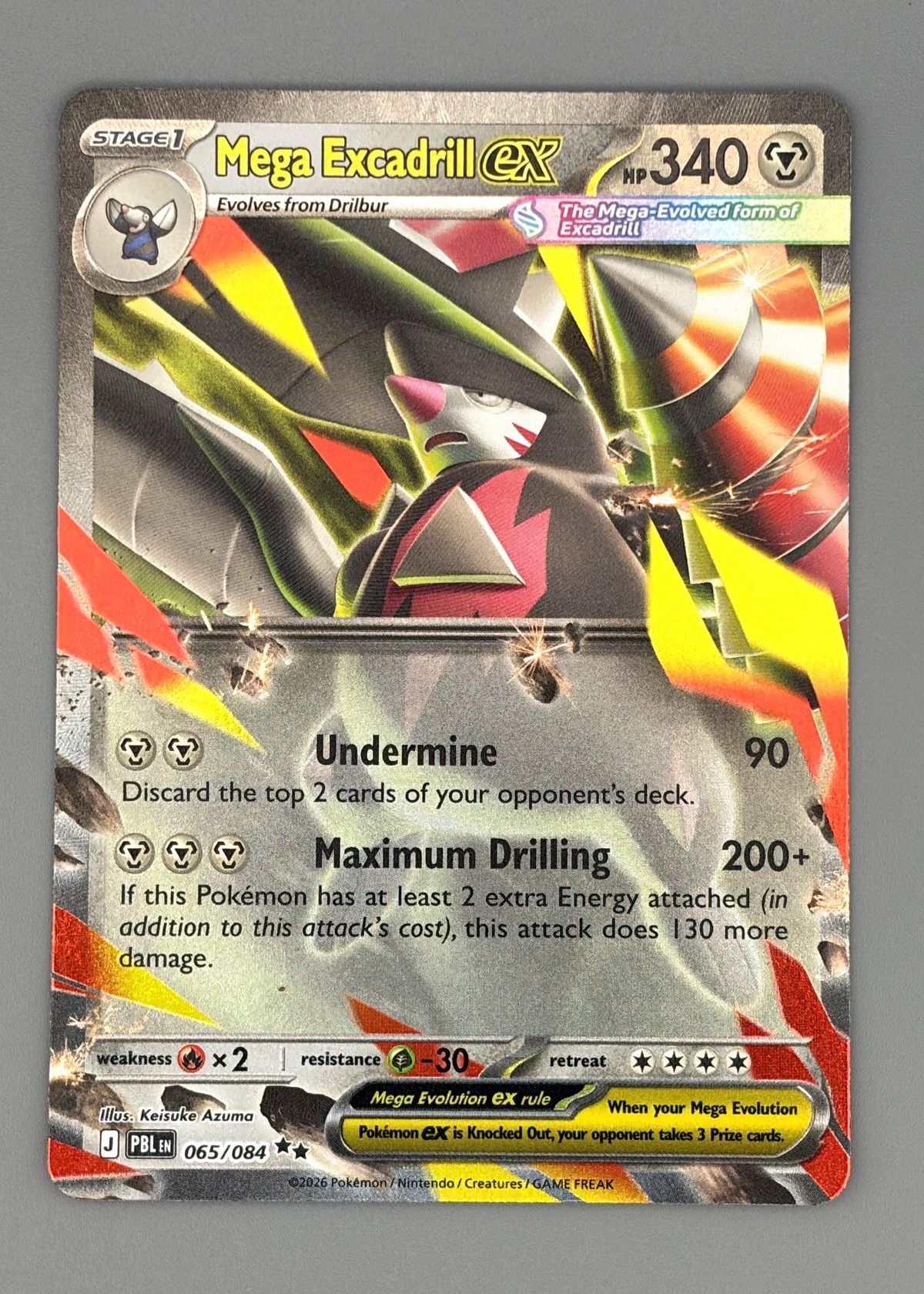 Mega Excadrill EX 065/084 (Pokémon TCG) - Ultra Rare, front
