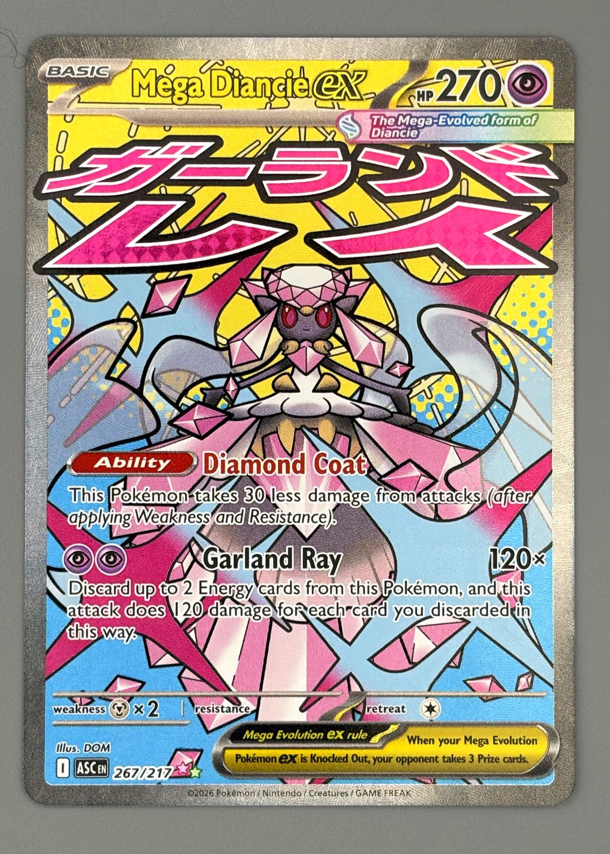 Mega Diancie ex 267/217 (Ascended Heroes) - Mega Attack Rare, front
