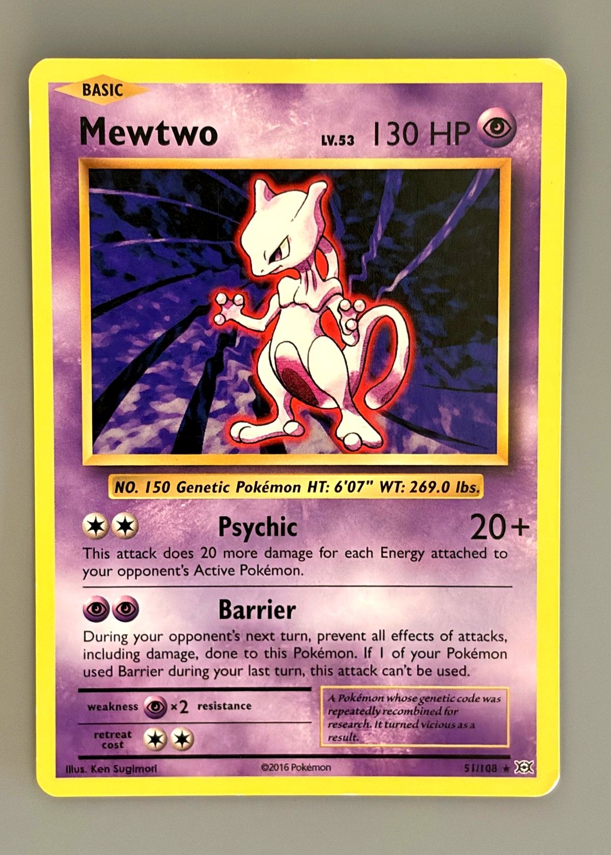Mewtwo 51/108 (Evolutions) - Rare, front