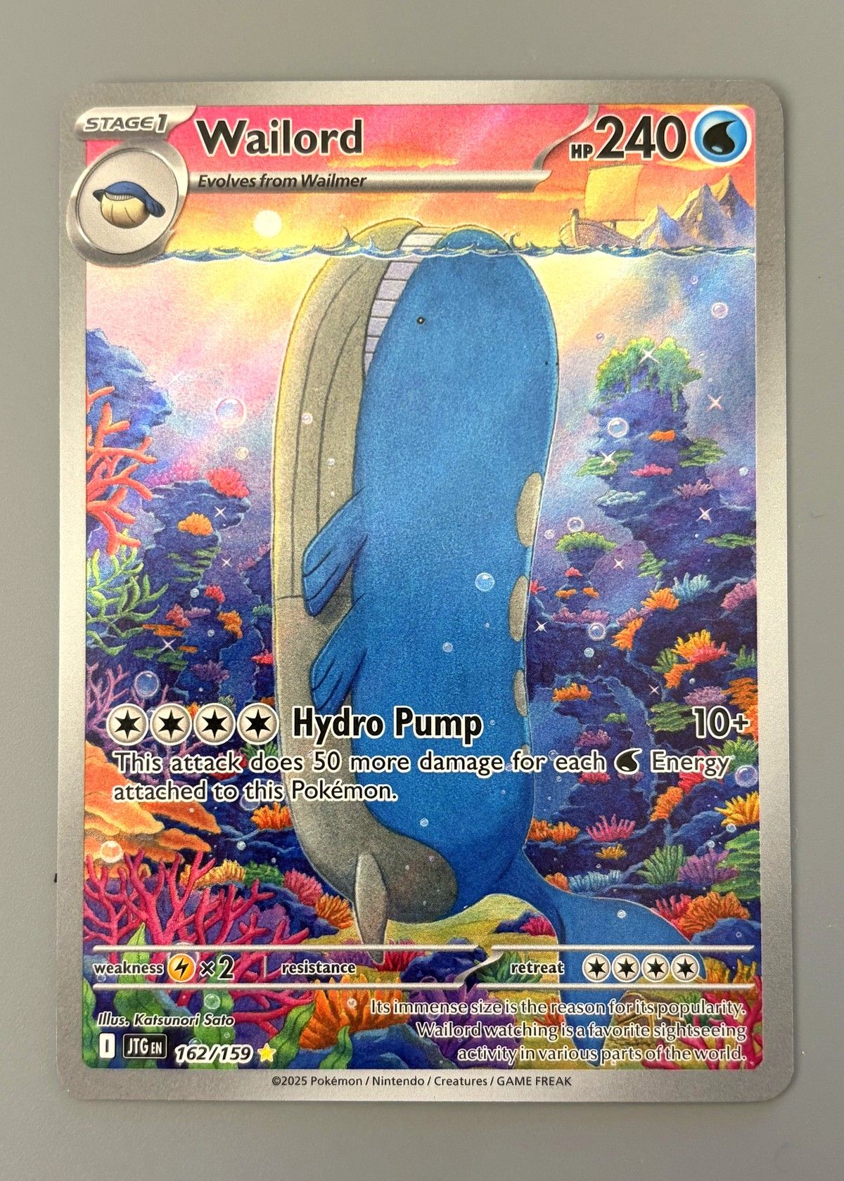 Wailord 162/159 (Journey Together) - Illustration Rare, front